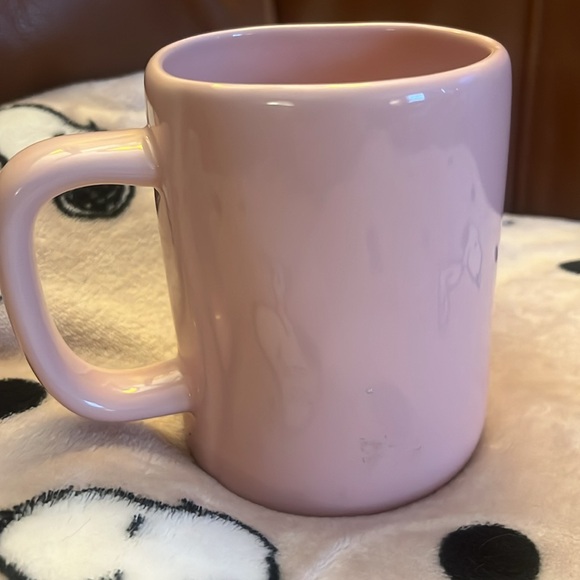 RAE DUNN ’STAY PAWSITIVE’ PINK GLAZED MUG NWOT - Picture 3 of 4